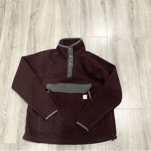 Deep/dark purple Carhartt Fleece Pullover with Gray Accents